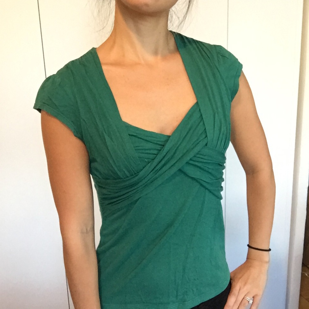 Anthropologie Wrap Front Cotton Shirt size XS